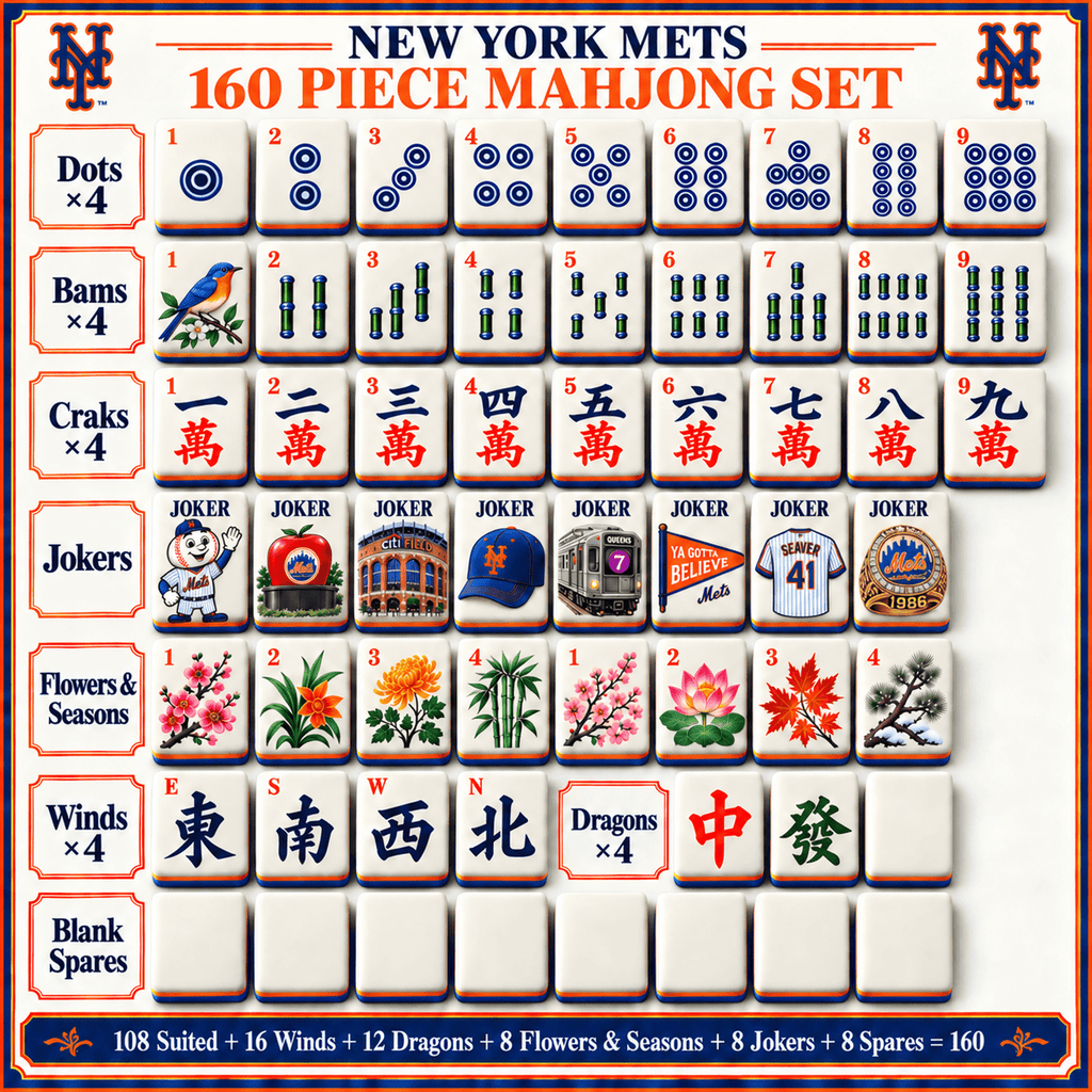 Premium NYM Mahjong Tiles Set TTMH