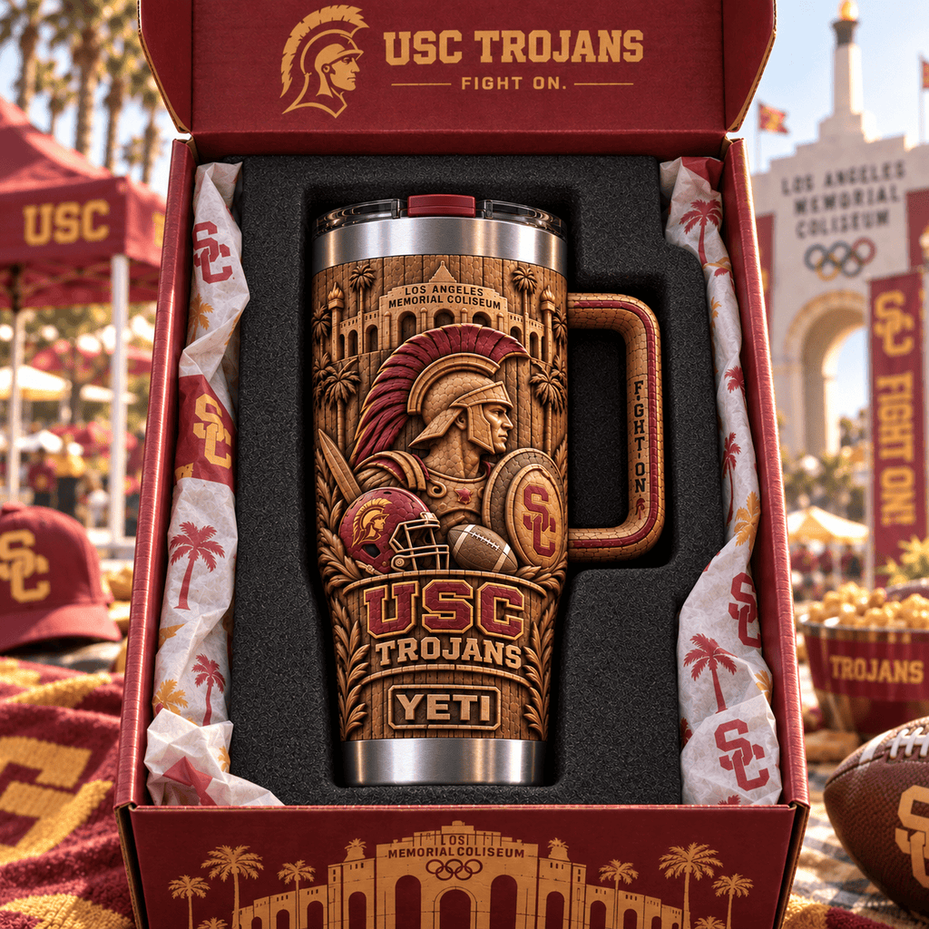 USC 40oz Woodgrain Relief Tumbler NTTB