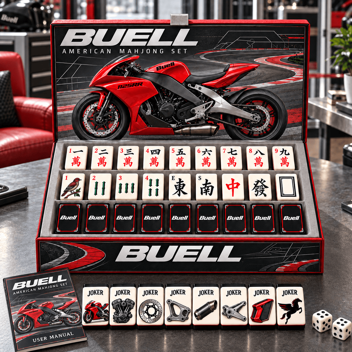Premium BUE Mahjong Tiles Set TTMH
