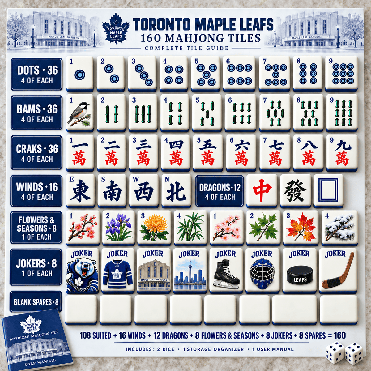 Premium TML Mahjong Tiles Set TTMH