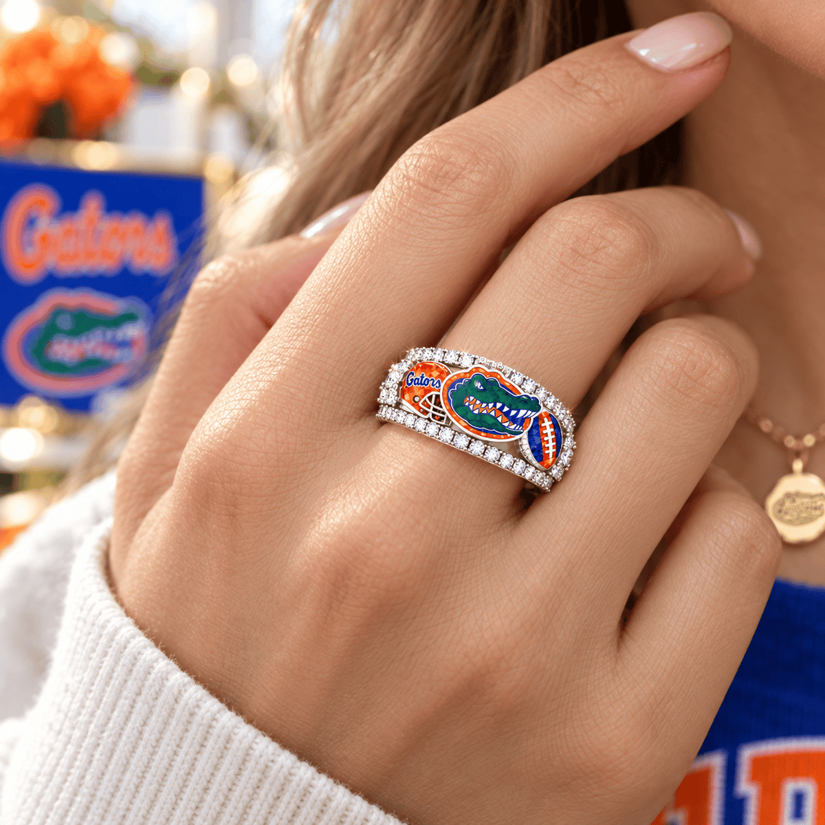 FGT Premium Charm Pavé Statement Ring NTNA