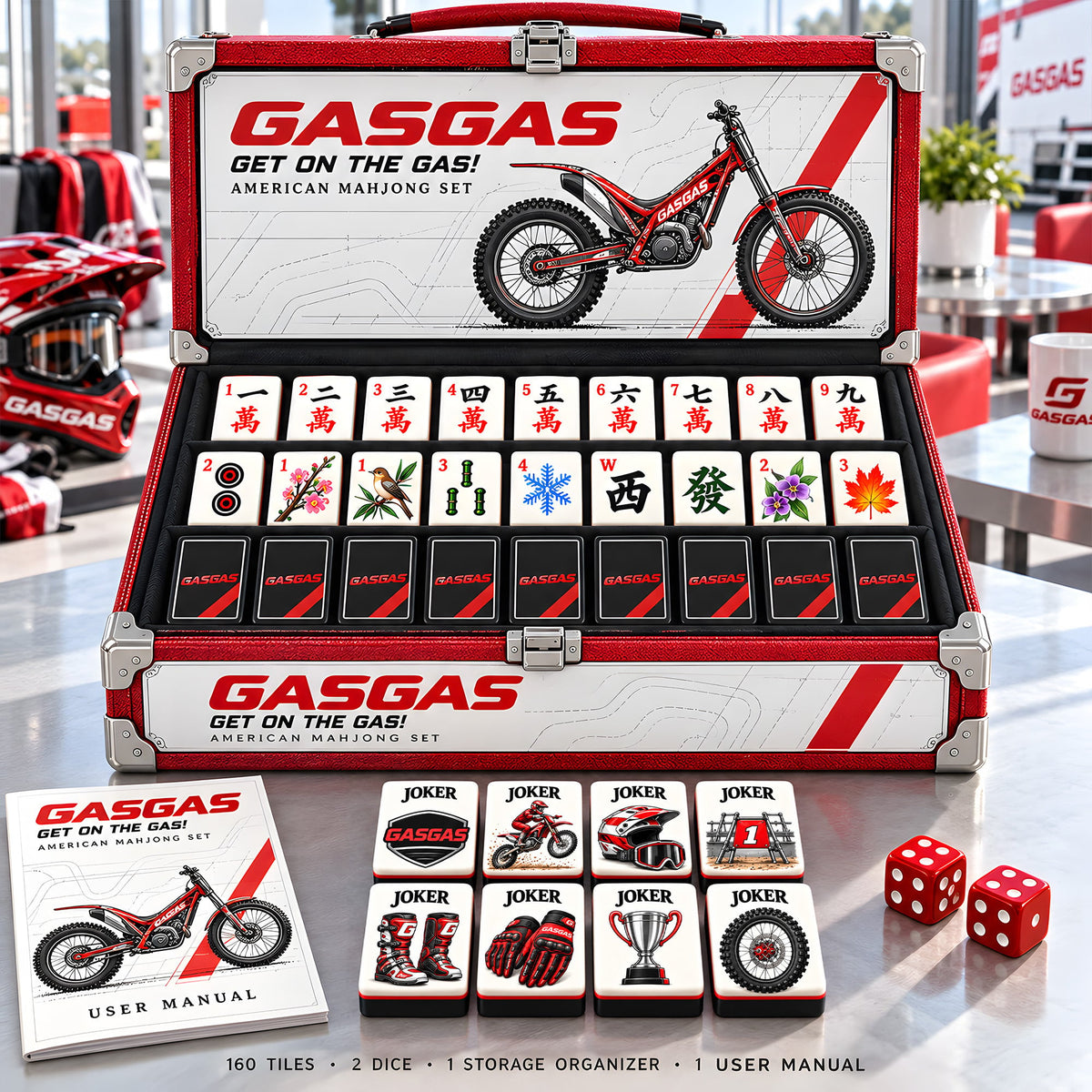 Premium GAS Mahjong Tiles Set PVNA