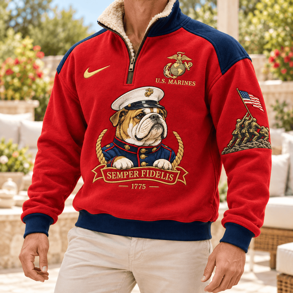 USMC PREMIUM COZY SHERPA COLLAR PULLOVER HQH