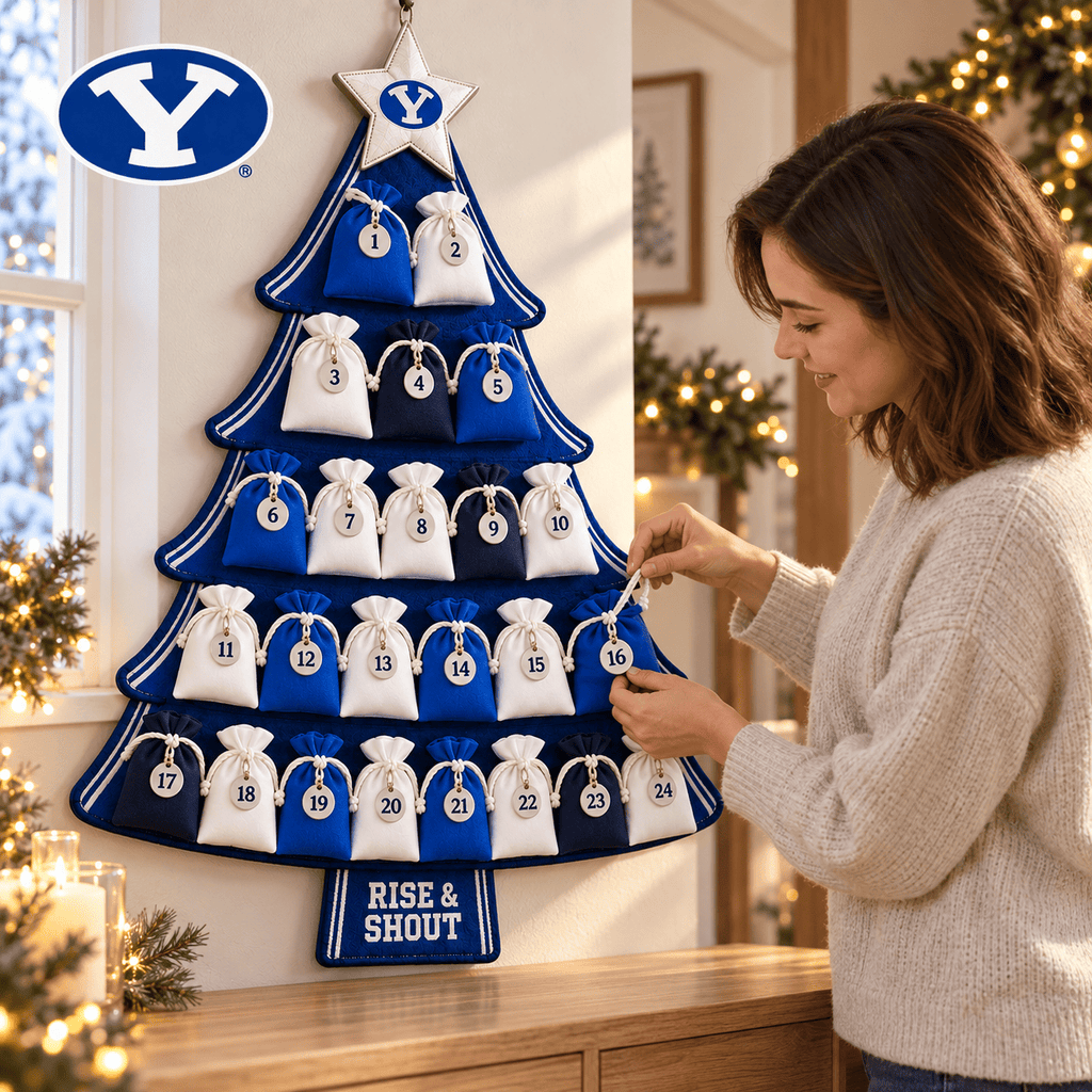 Premium BYU Christmas Tree Countdown Calendar TNSM